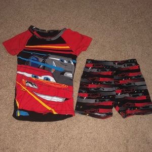 Disney Cars boys size 6 shorts pajama set